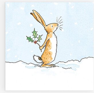 Selfridges Edit Illustrated Christmas Little Nutbrown Hare and Holly Christmas Cards Pack of Eight