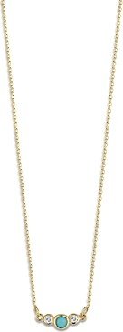 Moon & Meadow 14K Yellow Gold Turquoise & Diamond Necklace, 16 - 100% Exclusive