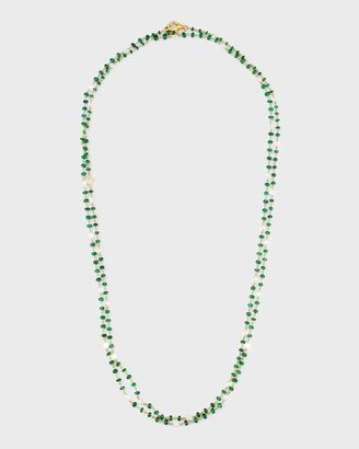 64 Facets 18K Yellow Gold Emerald and Diamond Ethereal Necklace