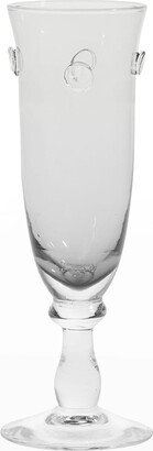 Blue Pheasant Lucia Pale Gray Champagne Flutes, Set of 6