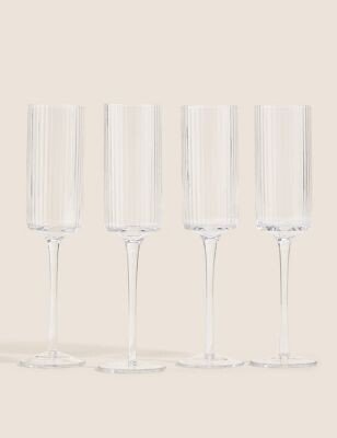 Set of 4 Handmade Celine Champagne Flutes