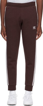 Brown 3-Stripe Sweatpants