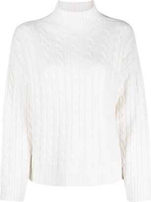 Cable-Knit Roll-Neck Jumper-AB