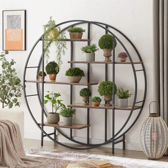 TONWIN Round 5-Tier Metal Plant Stand