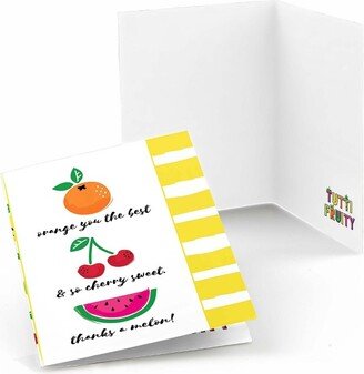 Big Dot of Happiness Tutti Fruity - Frutti Summer Baby Shower or Birthday Party Thank You Cards (8 count)