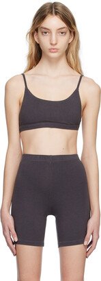 Gray Outdoor Basics Scoop Neck Bralette