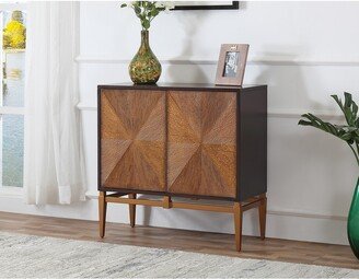 Best Master Furniture Brown Antique Gold Cabinet