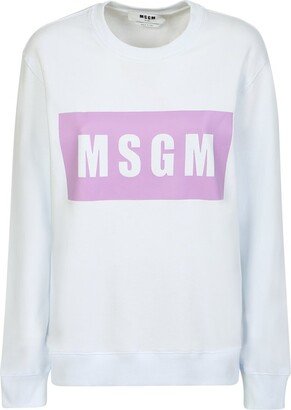 Logo Printed Long-Sleeved Sweatshirt-AA