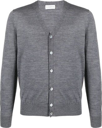 Mélange-Effect Wool Cardigan-AC