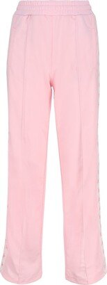 Cotton Trousers With Contrasting Logo Band