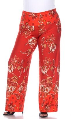 Plus Size Floral Paisley Printed Palazzo Pants