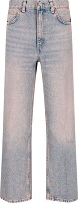 High-Waist Flared Distressed Jeans