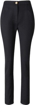 High Waist Slim Fit Trousers-AA