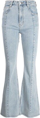 Mid-Rise Flared Jeans-AX