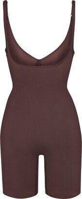 Sheer Sculpt Open Bust Bodysuit | Cocoa