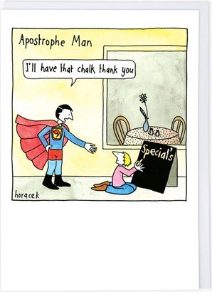 Cath Tate Cards Apostrophe Man Blank Greeting Card