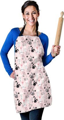 Bunny Rabbit Pattern Apron - Printed Print Custom With Name/Monogram Gift For Lover-AA