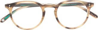 Tortoiseshell-Effect Round Frame Eyeglasses