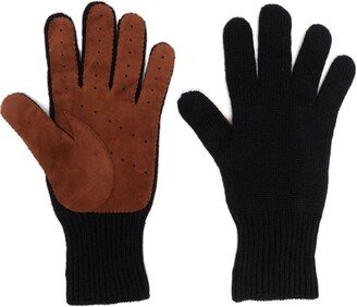 Two-Tone Cashmere Gloves