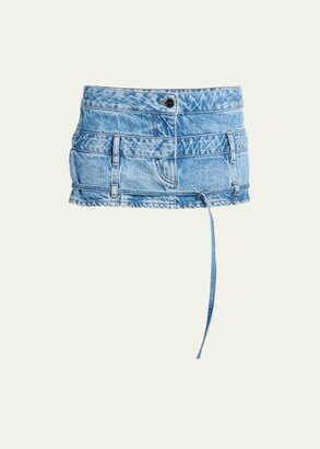 La Mini De Nimes Criollo Denim Mini Skirt