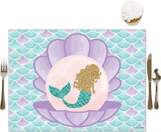 Big Dot Of Happiness Let's Be Mermaids - Party Table Decorations - Party Placemats - Set of 16