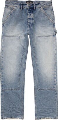 Faded-Effect Low-Rise Jeans