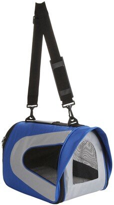 Sporty Mesh Airline Approved Zippered Folding Collapsible Travel Pet Dog Carrier - Medium