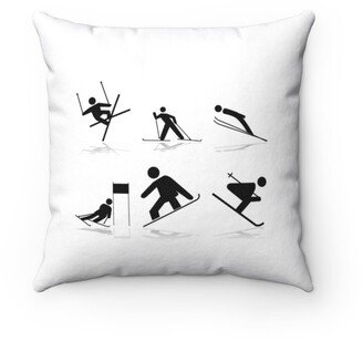 Snow Sports Pillow - Throw Custom Cover Gift Idea Room Decor