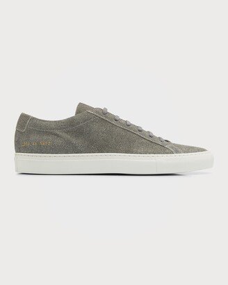 x B.shop Men’s Achilles Patterned Suede Low-Top Sneakers