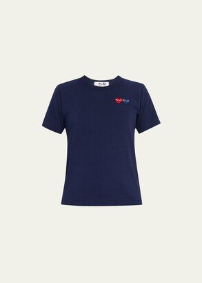 CDG Play Heart Logo Short-Sleeve Cotton T-Shirt