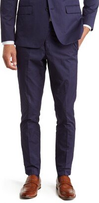 Navy Cotton Suit Trousers