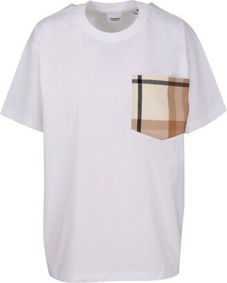 Checked Pocket Detail T-Shirt