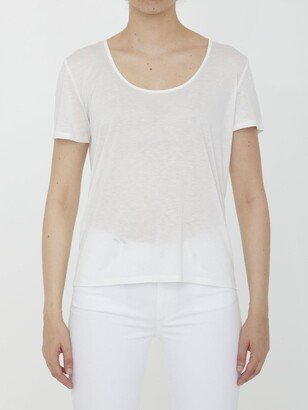 U-Neckline Short-Sleeved T-Shirt