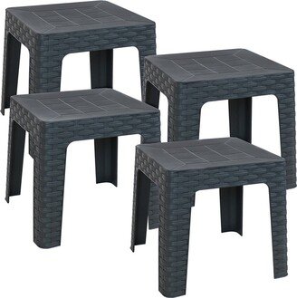 Sunnydaze Set Of 4 Patio Side Tables