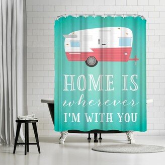 71 x 74 Shower Curtain, Home Trailer 3 by Samantha Ranlet