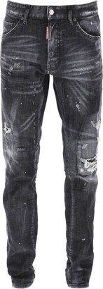 Black Ripped Wash Cool Guy Jeans