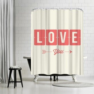 71 x 74 Shower Curtain, Love You Flip by Motivated Type