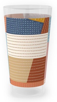 Outdoor Pint Glasses: Modern Patchwork - Multi Outdoor Pint Glass, Multicolor