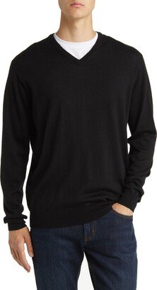 Autumn Crest V-Neck Merino Wool Blend Sweater