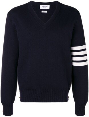 4-Bar Milano Stitch V-Neck Pullover