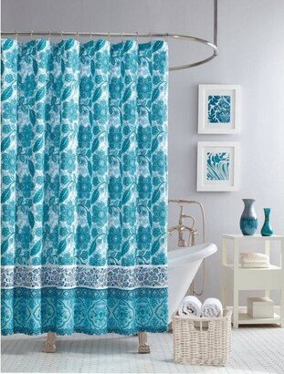 Flora Shower Curtain Aqua