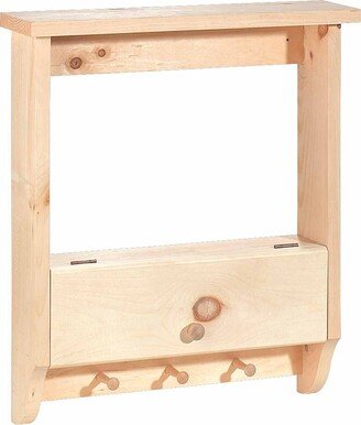 Bathroom Shelves Wall Mounted Unfinished Pine Peg Rack 19 Inch Renovators Supply