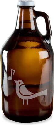 Singing Song Bird Music Note 64 Ounce Beer Wine Growler