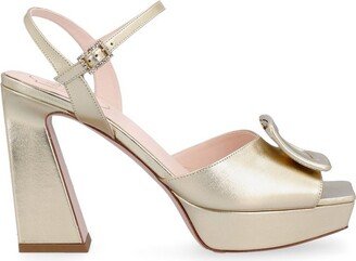 Covered Buckle Platform Sandals