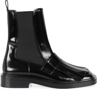 Lucy Leather Tasseled Chelsea Boots