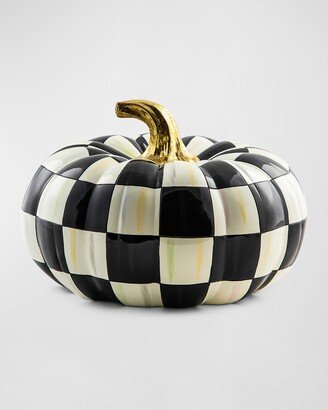 Courtly Check Squashed Glossy Pumpkin, Medium