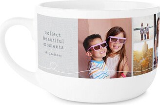 Mugs: Collect Moments Heart Swirl Latte Mug, White, 25Oz, Gray