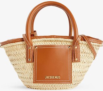 Light Brown Le Panier Soleil Petite Woven Straw Tote bag