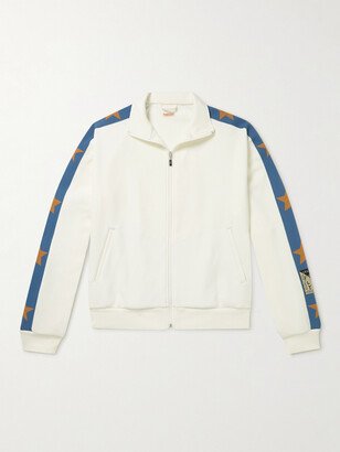 Webbing-Trimmed Jersey Track Jacket