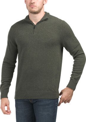 TJMAXX Cashmere Quarter Zip Sweater For Men